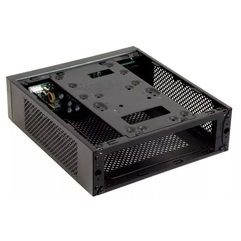 PC-behuizing CHIEFTEC IX-01B-OP Small Form Factor SFF Mini-ITX, 1×3,5-inch bay, staal, zwart