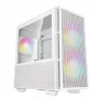 DeepCool CH360 Micro-ATX pc-behuizing, gehard glas, zonder voeding, wit