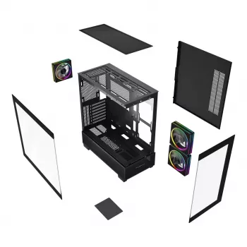 Computerbehuizing GEMBIRD Fornax X550, ATX, zwart