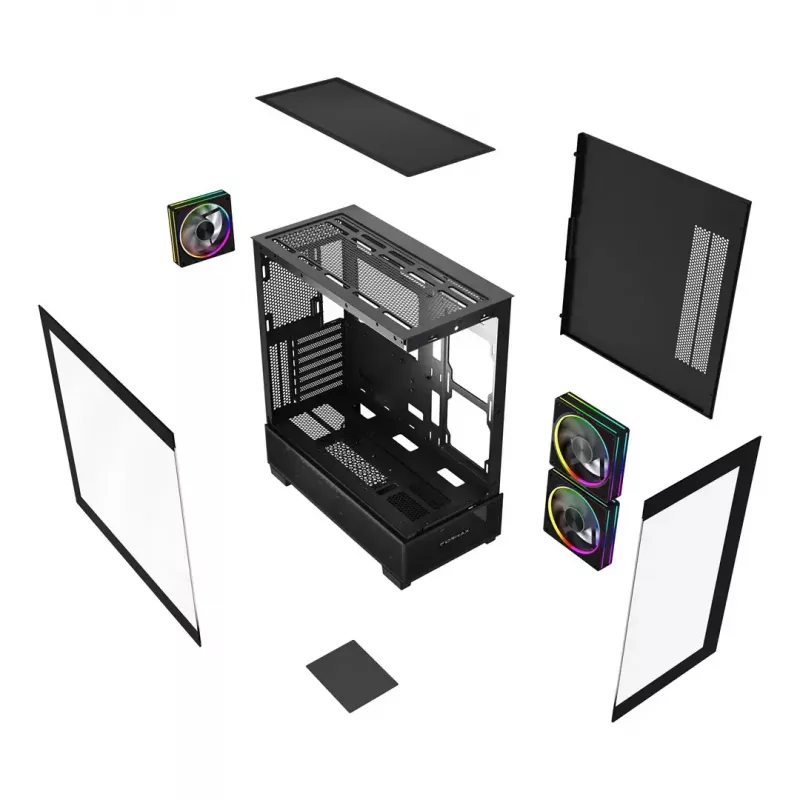 Computerbehuizing GEMBIRD Fornax X550, ATX, zwart