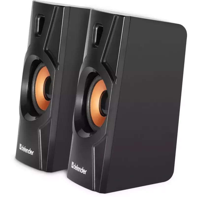 Bekabelde desktopluidspreker DEFENDER Aurora S8 — 2.0, 8 W RMS, USB-voeding, 3,5 mm, zwart
