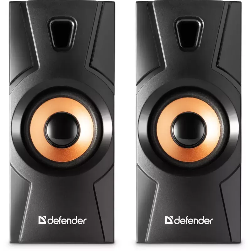 Bekabelde desktopluidspreker DEFENDER Aurora S8 — 2.0, 8 W RMS, USB-voeding, 3,5 mm, zwart