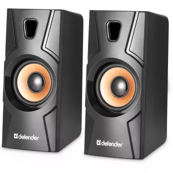 Bekabelde desktopluidspreker DEFENDER Aurora S8 — 2.0, 8 W RMS, USB-voeding, 3,5 mm, zwart