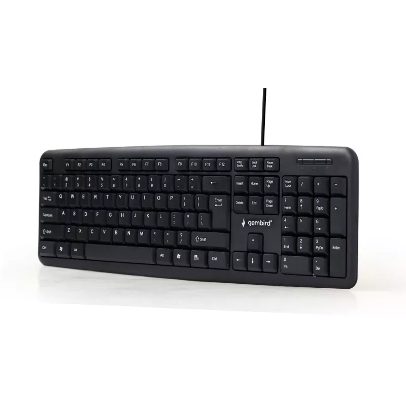 GEMBIRD KB-U-103 standaard - toetsenbord - bekabeld USB - zwart - Qwerty US/Int'l