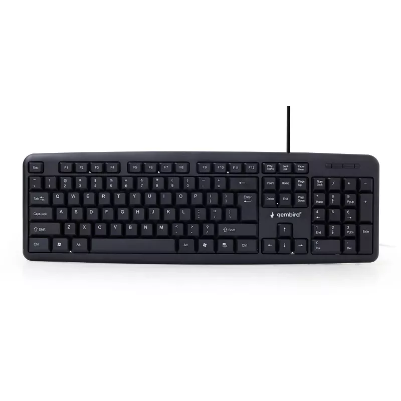 GEMBIRD KB-U-103 standaard - toetsenbord - bekabeld USB - zwart - Qwerty US/Int'l