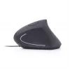 GEMBIRD optische muis MUS-ERGO-01 - ergonomisch, 6 knoppen, wiel, USB, zwart