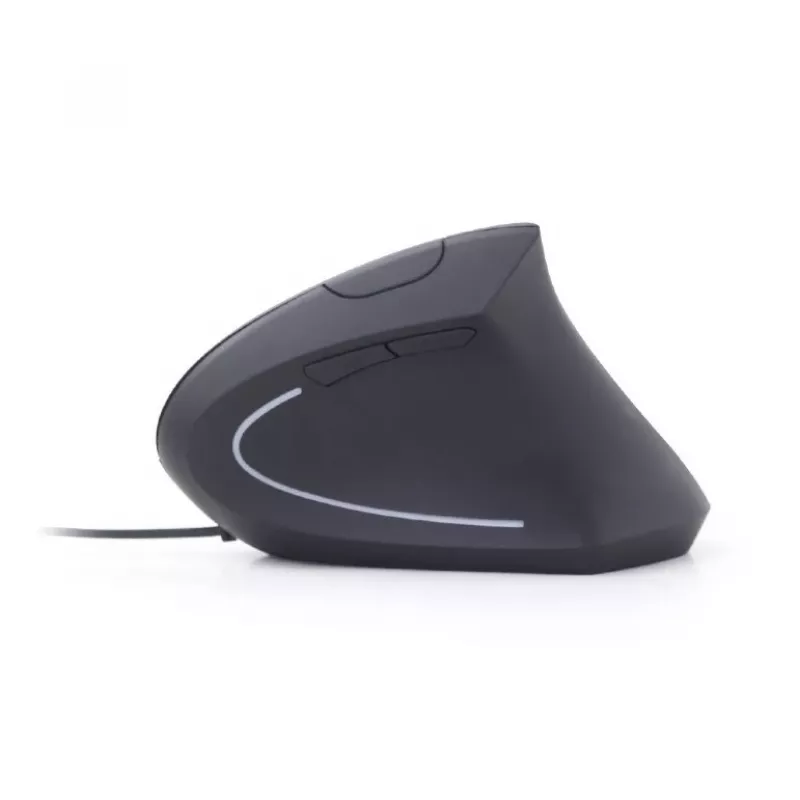 GEMBIRD optische muis MUS-ERGO-01 - ergonomisch, 6 knoppen, wiel, USB, zwart