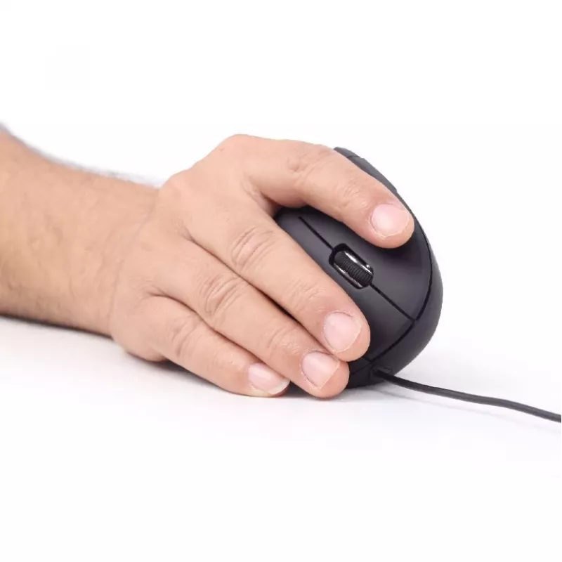 GEMBIRD optische muis MUS-ERGO-01 - ergonomisch, 6 knoppen, wiel, USB, zwart