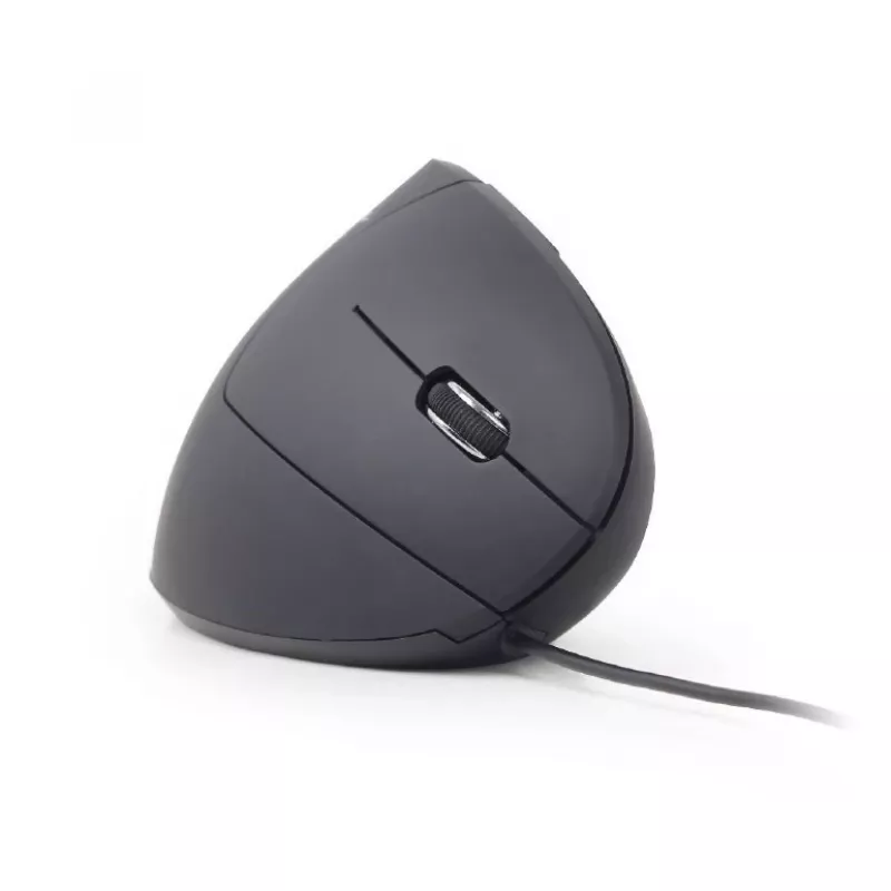 GEMBIRD optische muis MUS-ERGO-01 - ergonomisch, 6 knoppen, wiel, USB, zwart