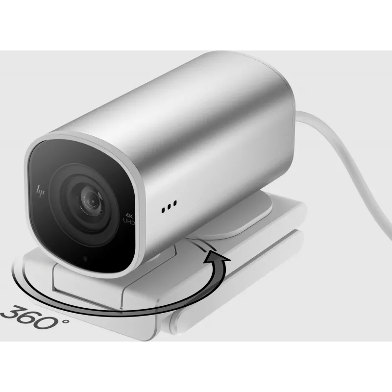 HP 960 4K streaming-webcam, 8 MP, 3840 x 2160 pixels, 4K Ultra HD, 30 fps, 5x, thuis
