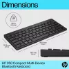HP 350 compact multi-device Bluetooth-toetsenbord, draadloos, Bluetooth, mechanisch, QWERTY, zwart