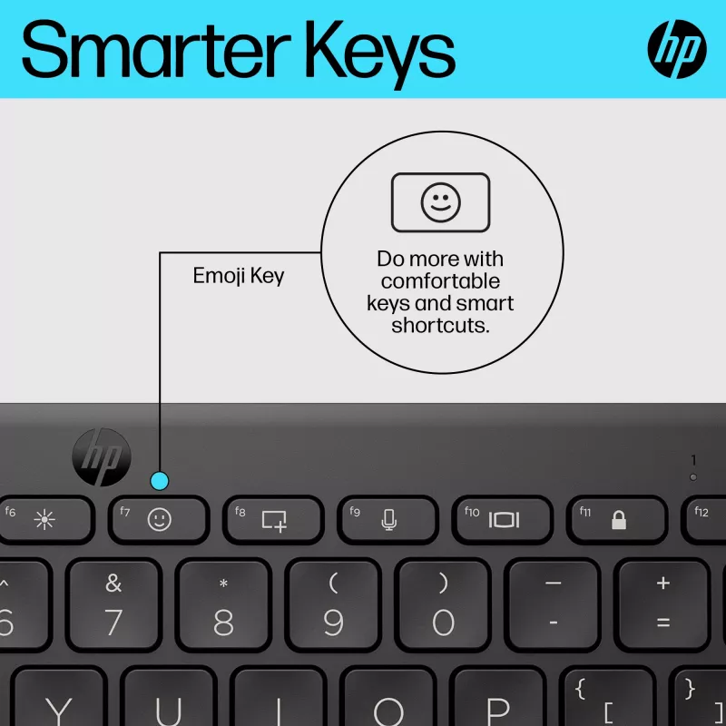 HP 350 compact multi-device Bluetooth-toetsenbord, draadloos, Bluetooth, mechanisch, QWERTY, zwart