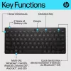 HP 350 compact multi-device Bluetooth-toetsenbord, draadloos, Bluetooth, mechanisch, QWERTY, zwart