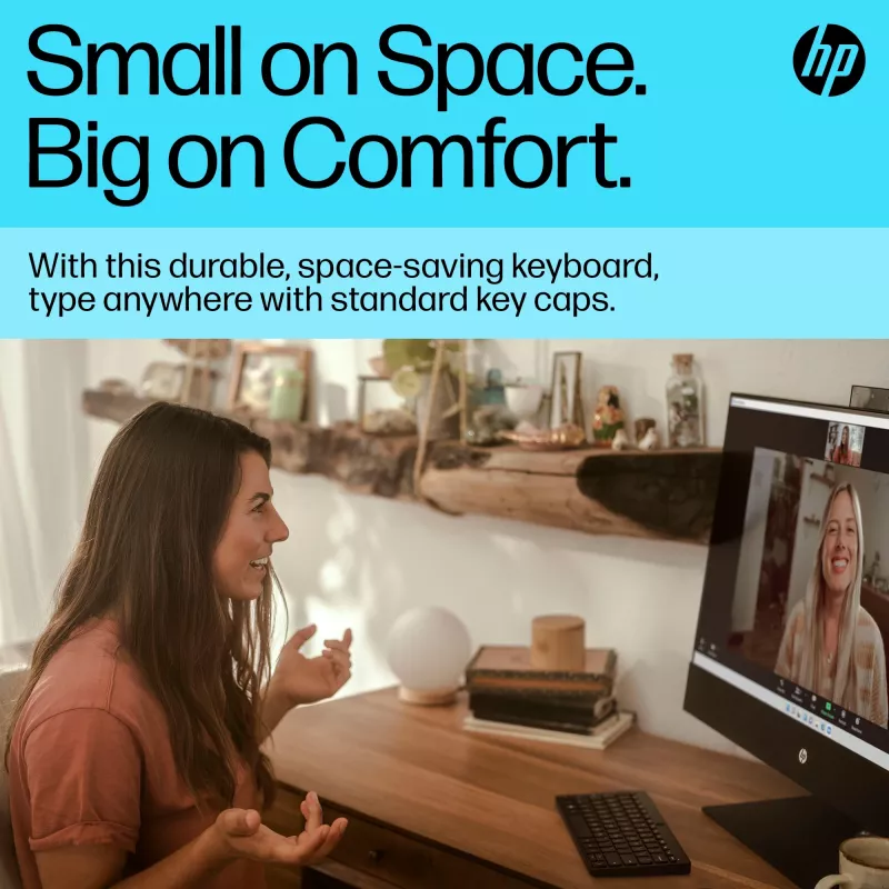 HP 350 compact multi-device Bluetooth-toetsenbord, draadloos, Bluetooth, mechanisch, QWERTY, zwart