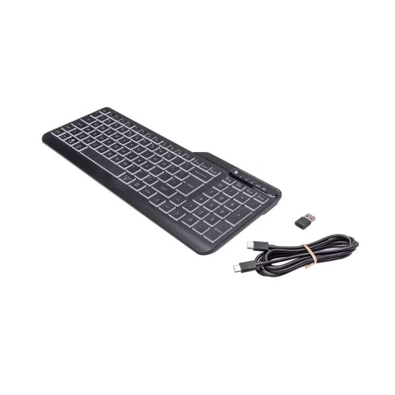 HP 400 verlicht bekabeld toetsenbord, volledig formaat (100%), kabel, USB, mechanisch, QWERTY, zwart