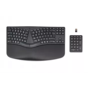 HP 960 ergonomisch draadloos toetsenbord, volledig formaat (100%), draadloos, RF draadloos + Bluetooth, membraan, QWERTZ, zwart