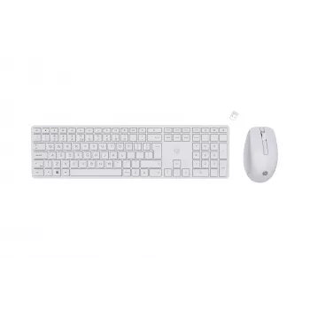 HP 650 draadloos toetsenbord en muis combo, draadloos, RF draadloos, membraan, QWERTY, wit, muis inbegrepen