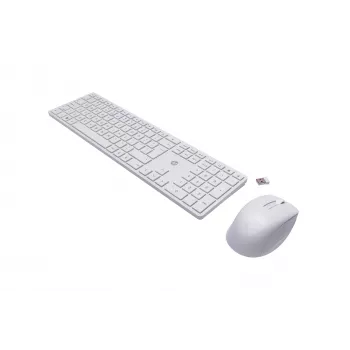 HP 650 draadloos toetsenbord en muis combo, draadloos, RF draadloos, membraan, QWERTY, wit, muis inbegrepen