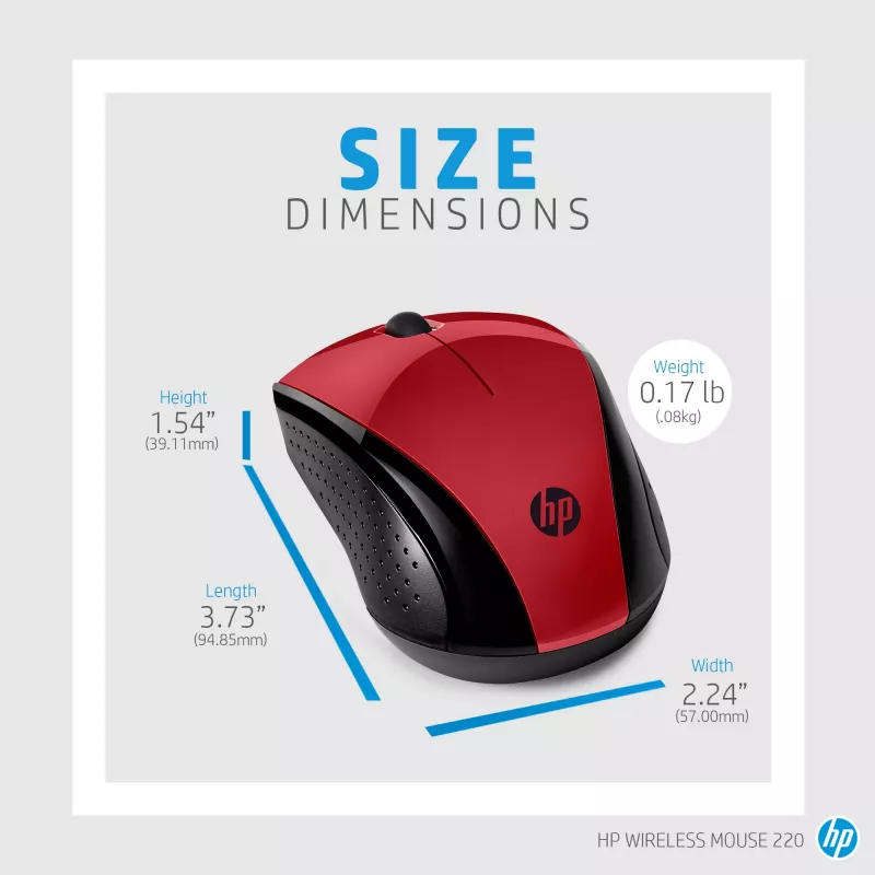 HP draadloze muis 220 (Sunset Red)