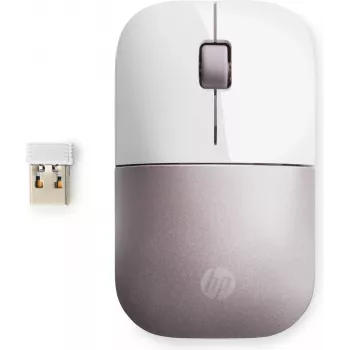 HP draadloze muis Z3700 – wit/roze, voor beide handen, RF draadloos, 1200 dpi, roze, wit