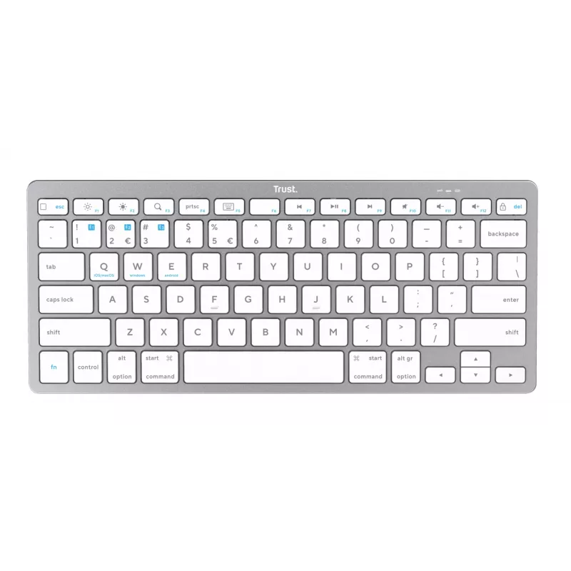 Trust 24651 draadloos QWERTY US English toetsenbord, zilver