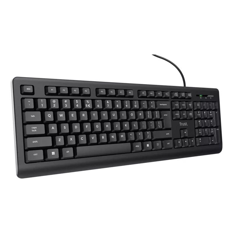 Trust 24639 toetsenbord office USB US-Engels zwart