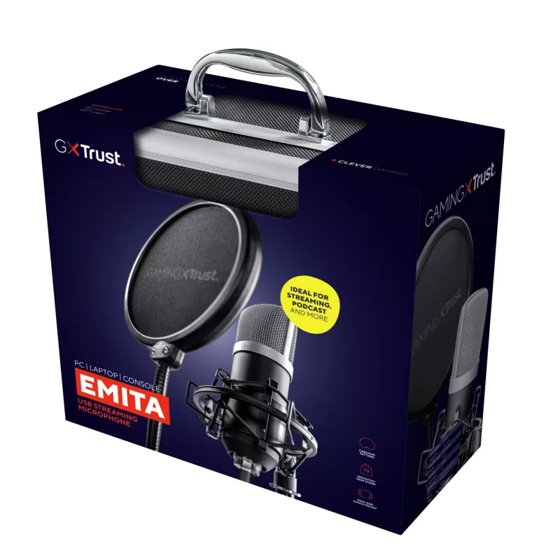 Trust 21753 microfoon zwart studiomicrofoon