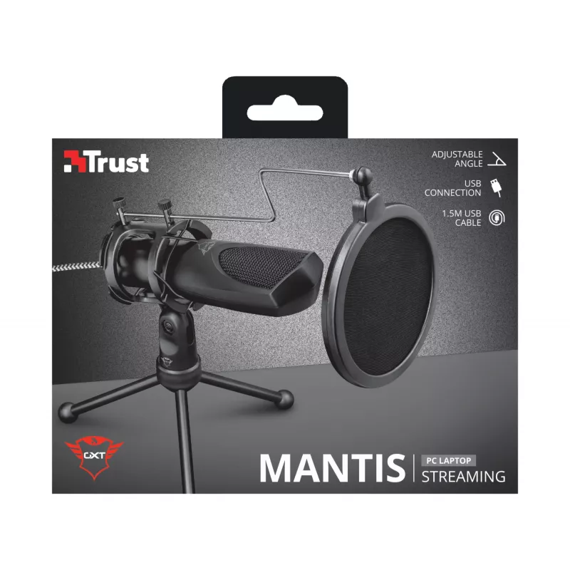Trust GXT 232 Mantis zwart pc-microfoon