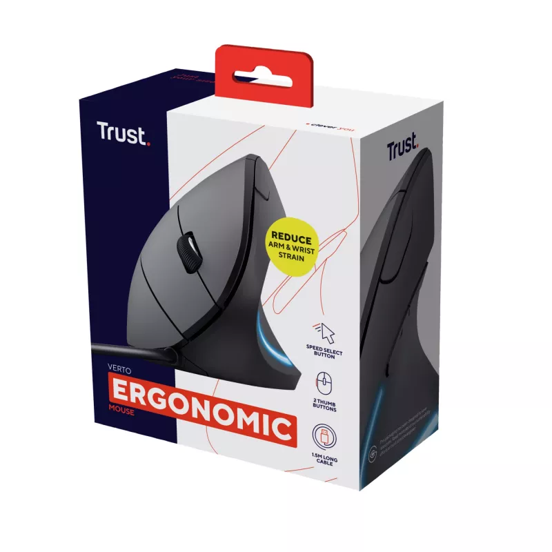 Trust Verto muis kantoor rechtshandig USB Type-A optisch 1600 DPI