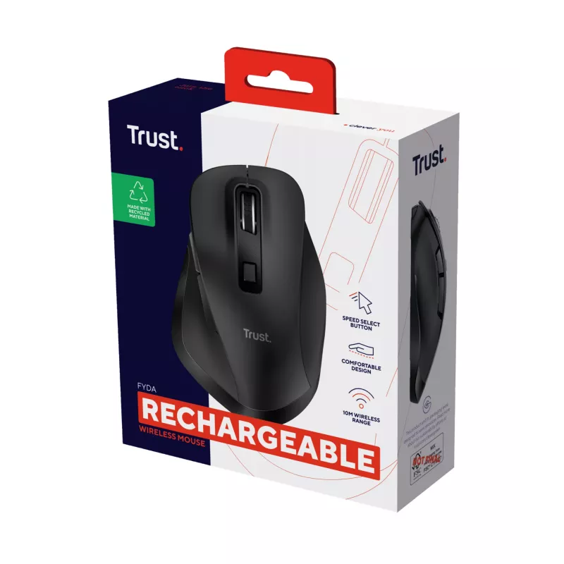 Trust Fyda draadloze RF draadloos + USB Type-A muis