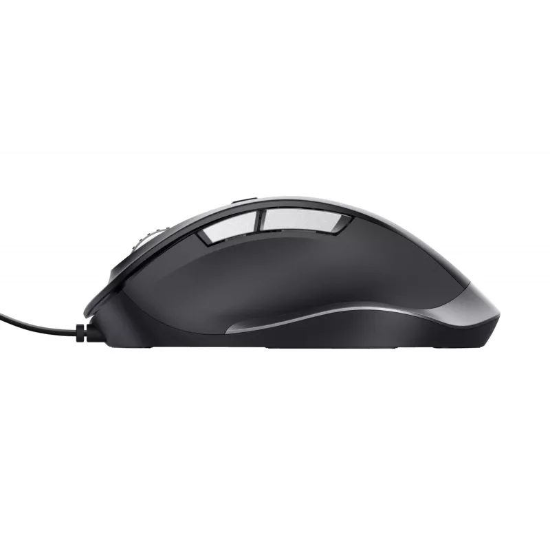 Trust Fyda bedrade muis, rechtshandig, optisch, USB Type-A, 5000 dpi, zwart