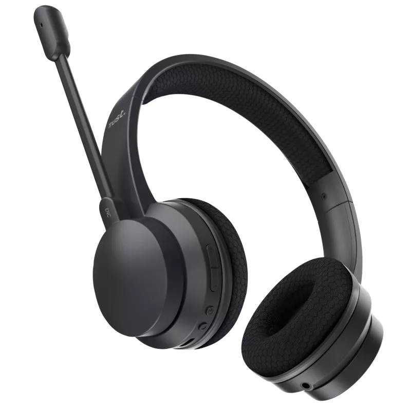 Trust Ayda Headset bedraad & draadloos Hoofdband Oproepen/Muziek USB-C Bluetooth zwart
