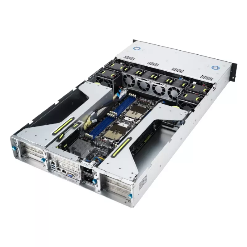 ASUS 90SF0251-M004X0 Server Barebone Intel C741 Rack (2U) Zwart, Staal