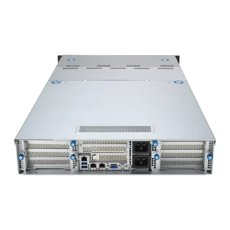 ASUS 90SF0251-M004X0 Server Barebone Intel C741 Rack (2U) Zwart, Staal