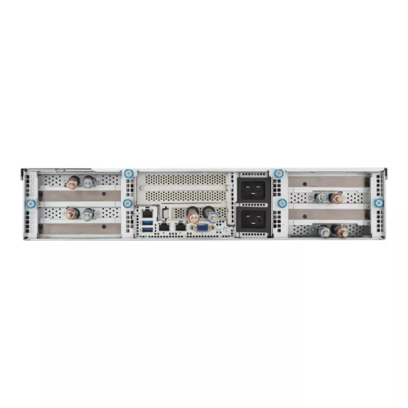 ASUS 90SF0251-M004X0 Server Barebone Intel C741 Rack (2U) Zwart, Staal