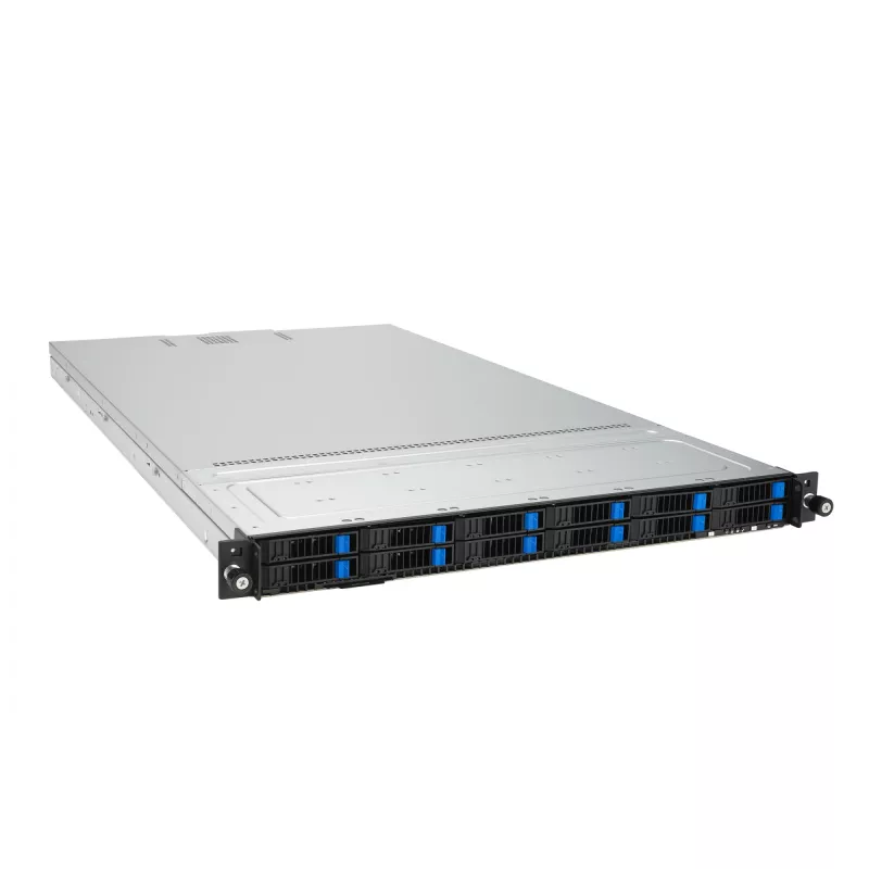 ASUS RS700A-E12-RS12U Socket SP5 Rack (1U) Zwart, Staal