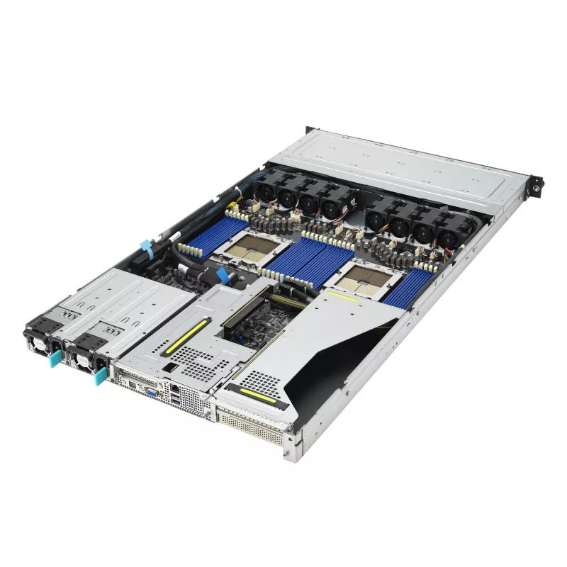 ASUS RS700A-E12-RS12U Socket SP5 Rack (1U) Zwart, Staal