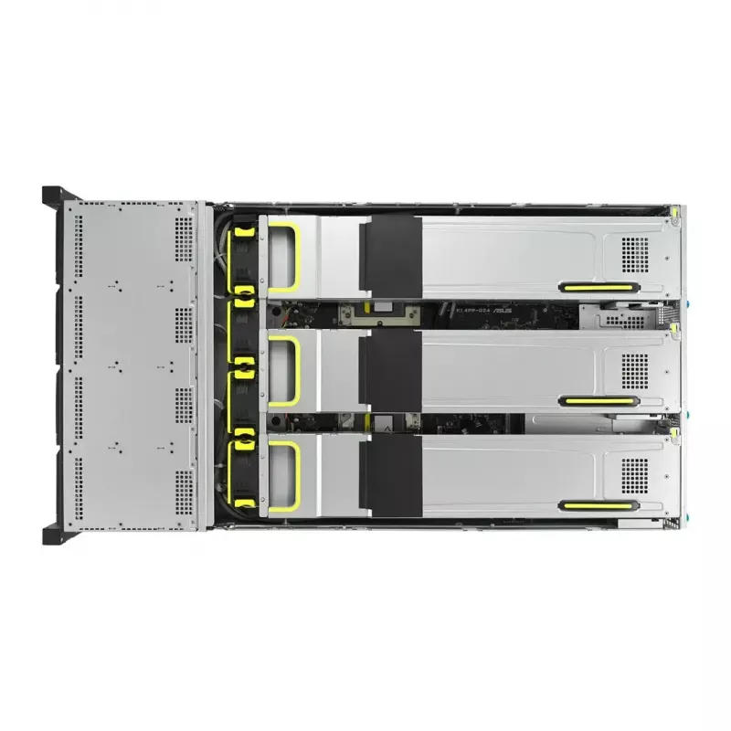 Rack-Server ASUS RS720A-E12-RS24U 2U Socket SP5, 2x CPU-ondersteuning, 24x 2,5-inch bays, 24 DIMM DDR5-sloten, 2600W voeding, 10GbE