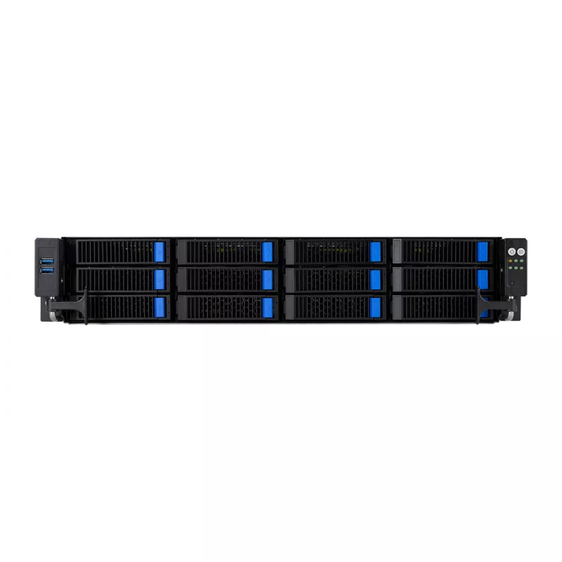 ASUS RS521A-E12-RS12U Socket SP5 Rack (2U) Zwart, Zilver