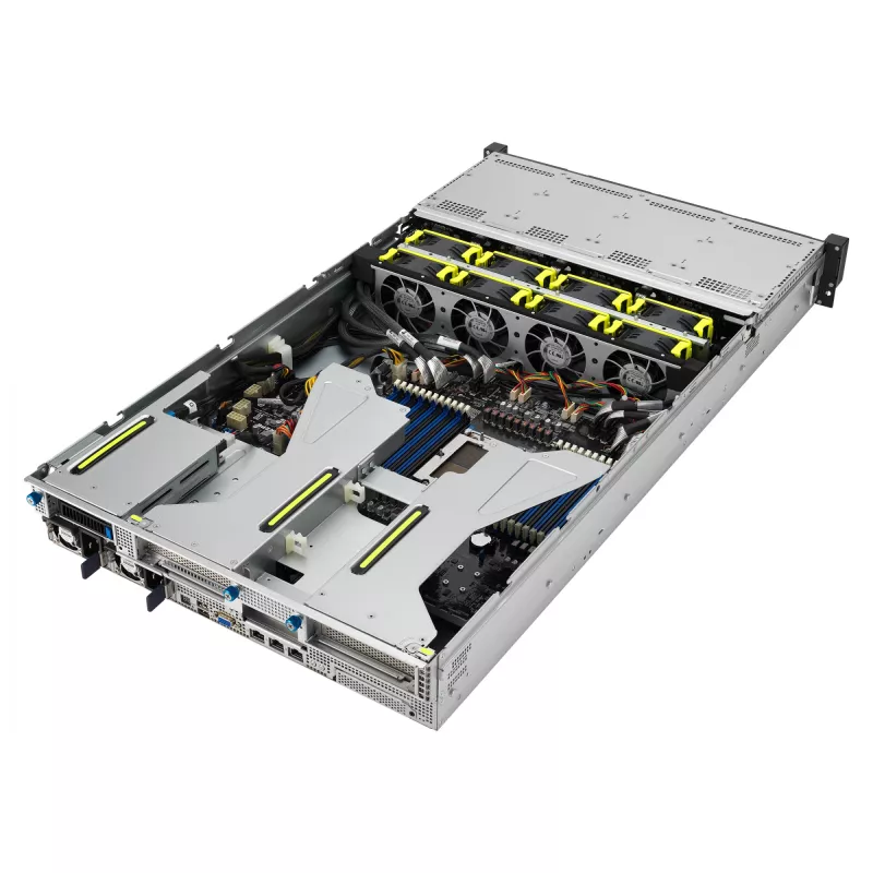 ASUS RS521A-E12-RS12U Socket SP5 Rack (2U) Zwart, Zilver