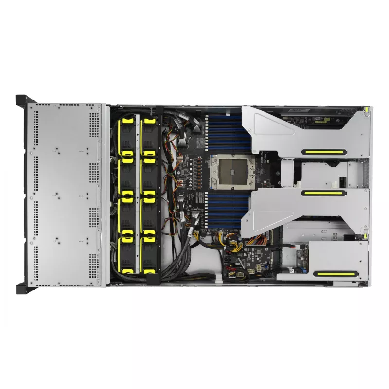 ASUS RS521A-E12-RS12U Socket SP5 Rack (2U) Zwart, Zilver