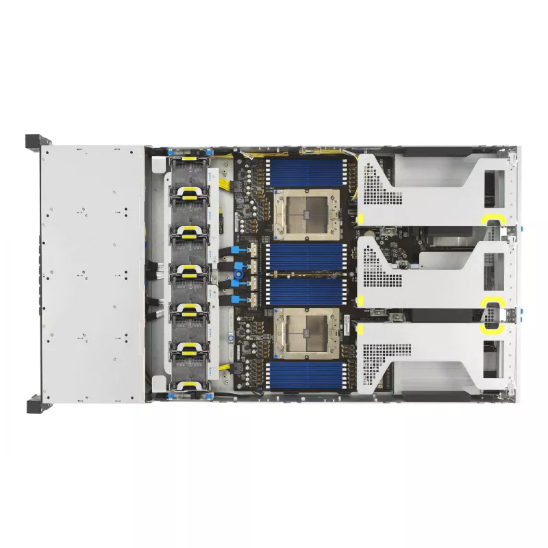 ASUS RS720A-E13-RS8G Socket SP5 Rack (2U) Zwart, Zilver