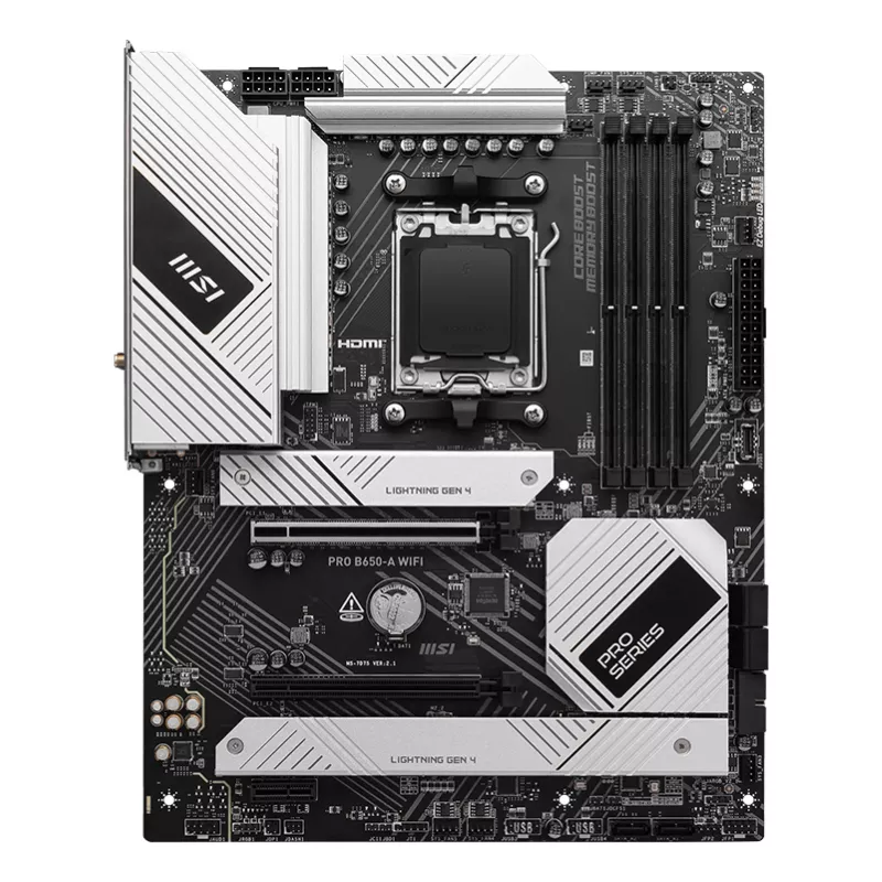 MSI PRO B650-A WIFI Moederbord AMD B650 Socket AM5 ATX