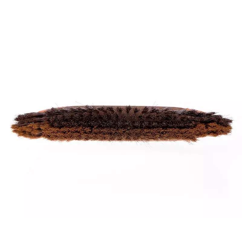 Binnenbezem VILEDA model 136082 met zachte/harde kunststofborstels en steel, brons