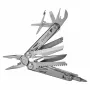 Multitool AZYMUT H2038 full-size multitool — 14 gereedschappen, 16,2 cm geopend, 10,1 cm opgevouwen, 264 g, staal 420/7CR13, lederen holster