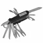 Zakmes AZYMUT Tatron multifunctioneel zakmes met 25 gereedschappen, roestvrij staal, 9 cm opgevouwen, 200 g, lederen holster