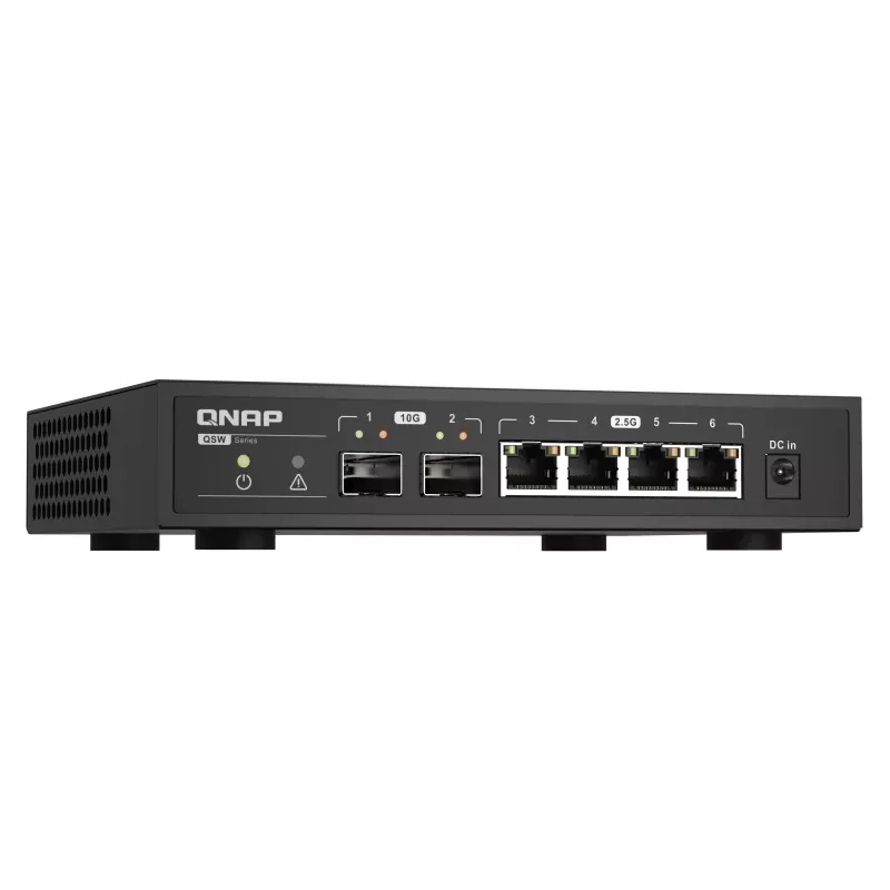 QNAP QSW-2104-2S netwerkswitch unmanaged 2.5G ethernet zwart