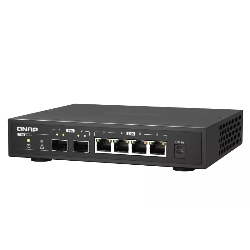 QNAP QSW-2104-2S netwerkswitch unmanaged 2.5G ethernet zwart