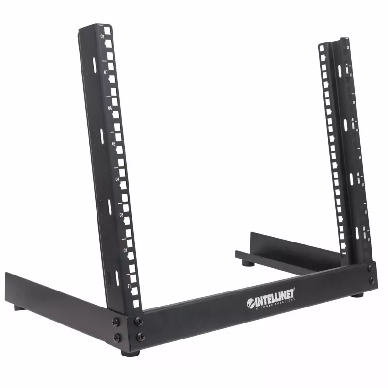 Intellinet 19 inch netwerkrack - open frame (desktop), 8U, zwart, plat verpakt