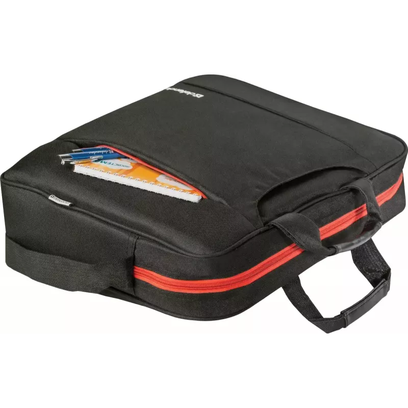 Laptoptas DEFENDER 15,6 inch (39,6 cm) – polyester, afneembare schouderriem, rits, zwart